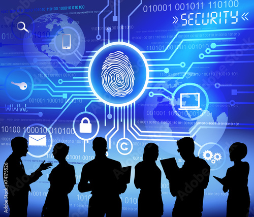 Vector of Business People Discussing about Network Security