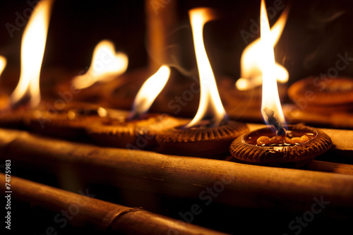 Burning candles
