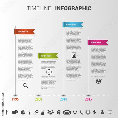 colorful timeline Infographic design template. Vector