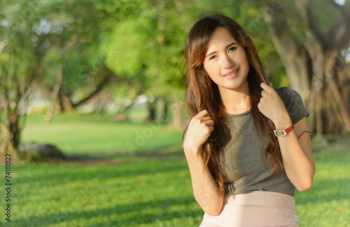 woman at outdoor summer