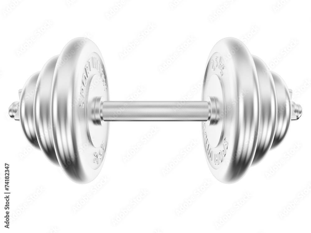 dumbbell on white background dumbbell on white background