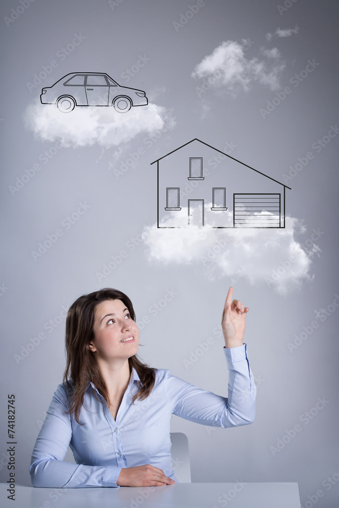 Woman thinking about her future