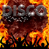 Disco poster hot devilish flames