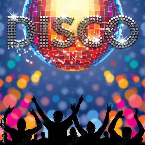 Disco poster disco ball
