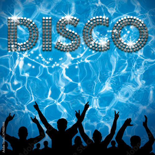 Disco poster pool party