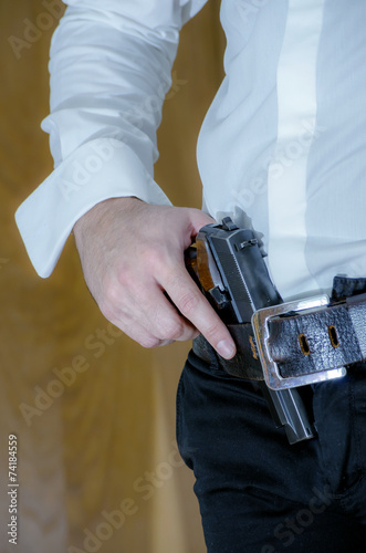 Man holding a gun 