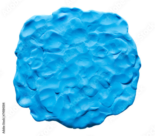 Blue plasticine texture photo