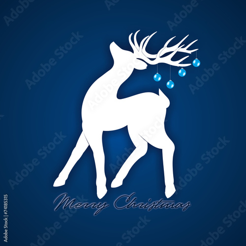 Christmas Rentier Hirsch blau