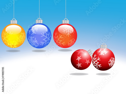 christmas background with baubles