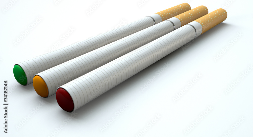 Electronic Cigarette Traffic Light Concept Electronic Cigarette Traffic Light Concept