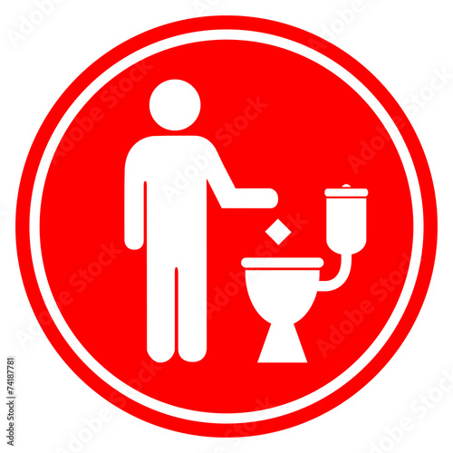 No littering in toilet