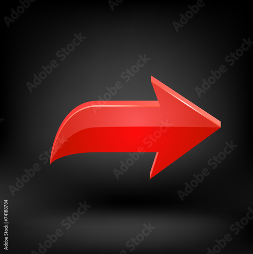 Red arrow. Vector