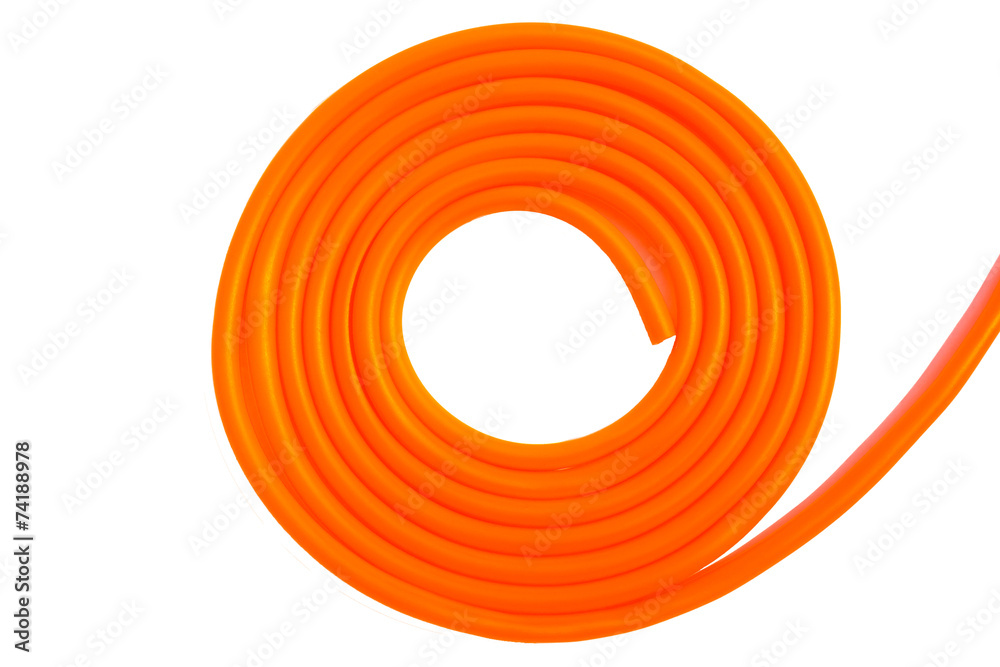 Hose reel orange on white background Hose reel orange on white background