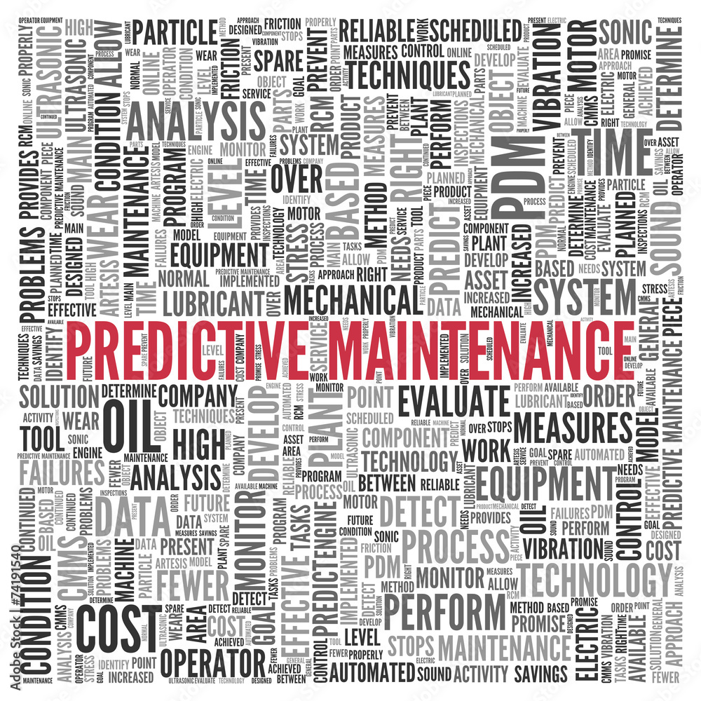 PREDICTIVE MAINTENANCE Concept Word Tag Cloud Design Stock Illustration ...