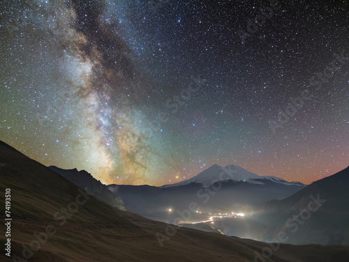 Milky way over Elbrus © passmil198216