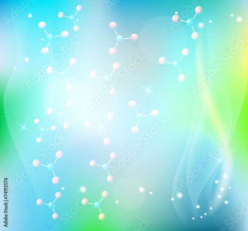 Molecules abstract technology background