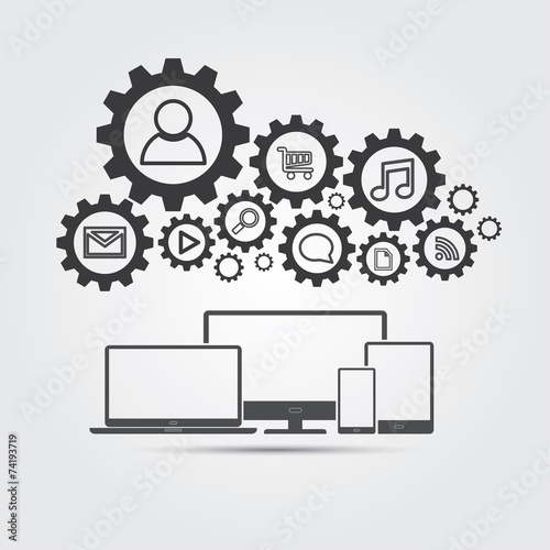 Cloud Computing Concept.