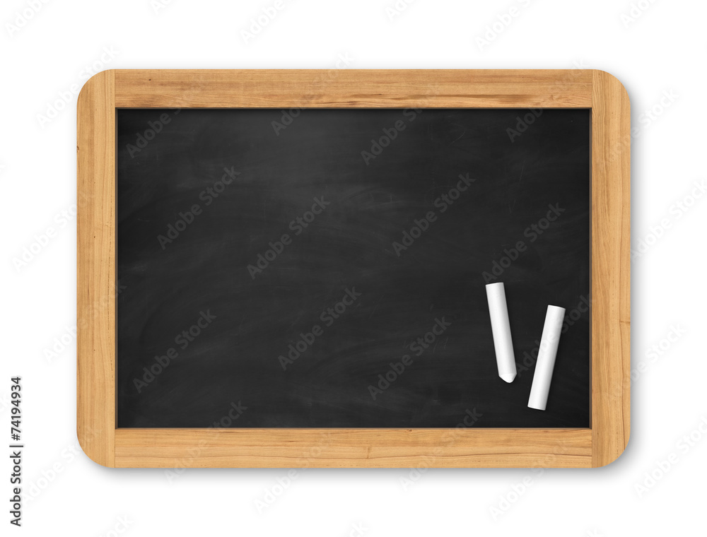 Blank black chalkboard. Background and texture.