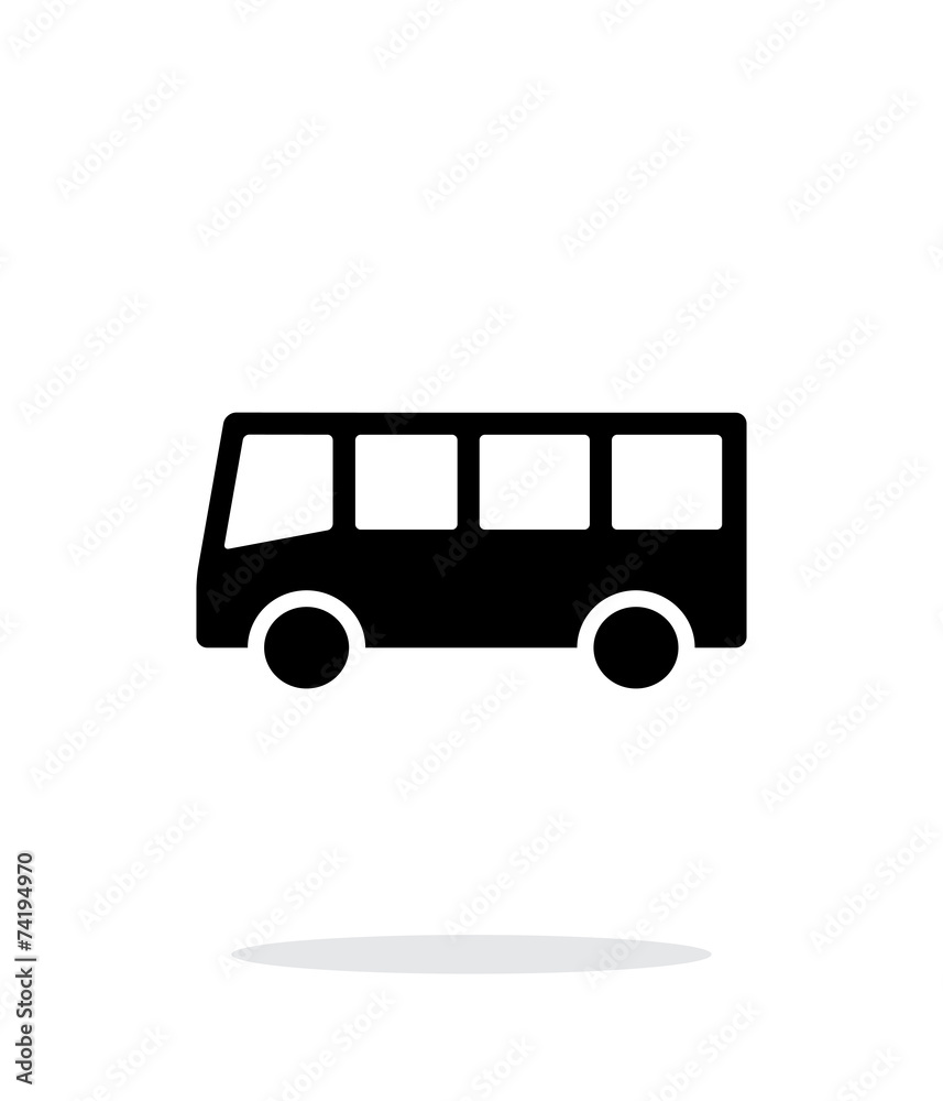 Bus simple icon on white background.