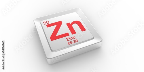 Zn symbol 30 for Zinc chemical element of the periodic table © hreniuca
