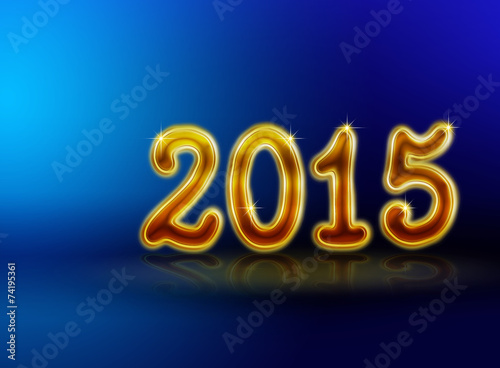 Blue  new year 2015  backgound . 