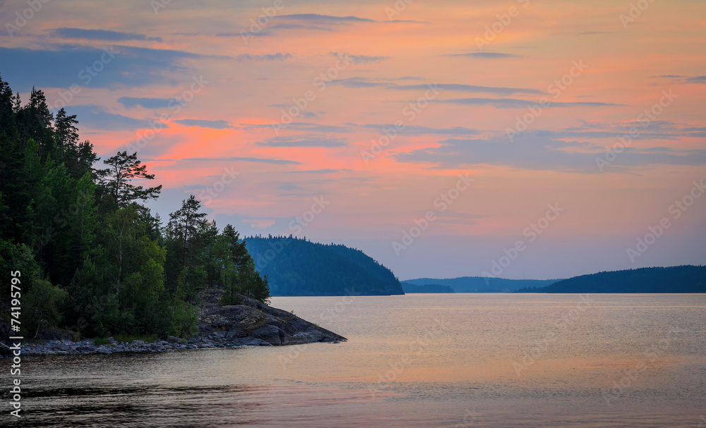 tender colors of sunset