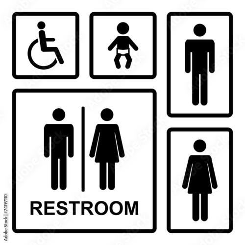 Vector restroom icons set