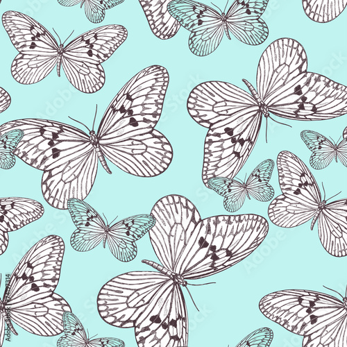 Blue pattern Butterflies
