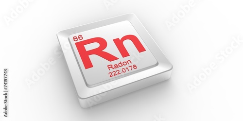 Rn symbol 86 for Radon chemical element of the periodic table © hreniuca