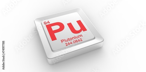 Photos Pu symbol 94 for Plutonium chemical elem of the periodic table