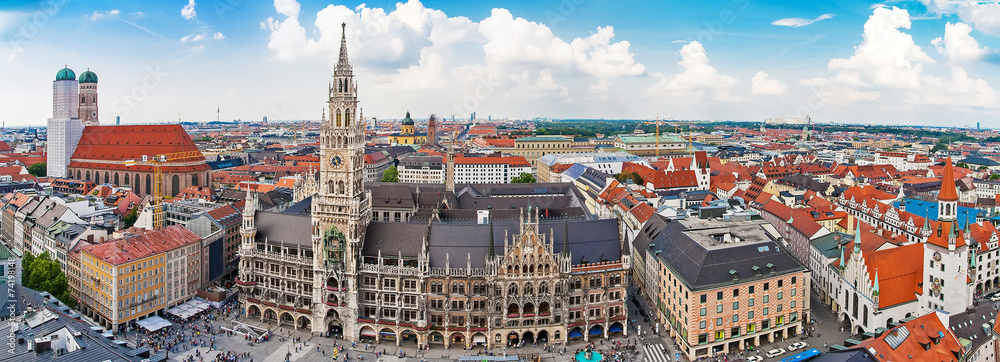 Obraz Panorama Monachium, Bawarii, Niemcy