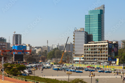 the streets of Addis Ababa Ethiopia photo