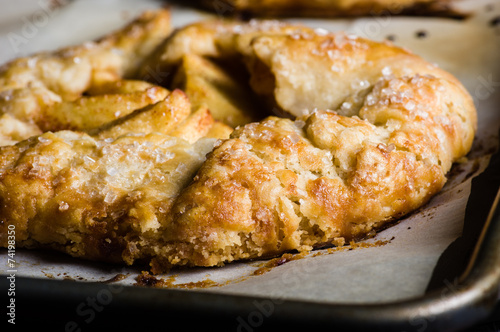 Apple tart with crust and sugar sprinkle