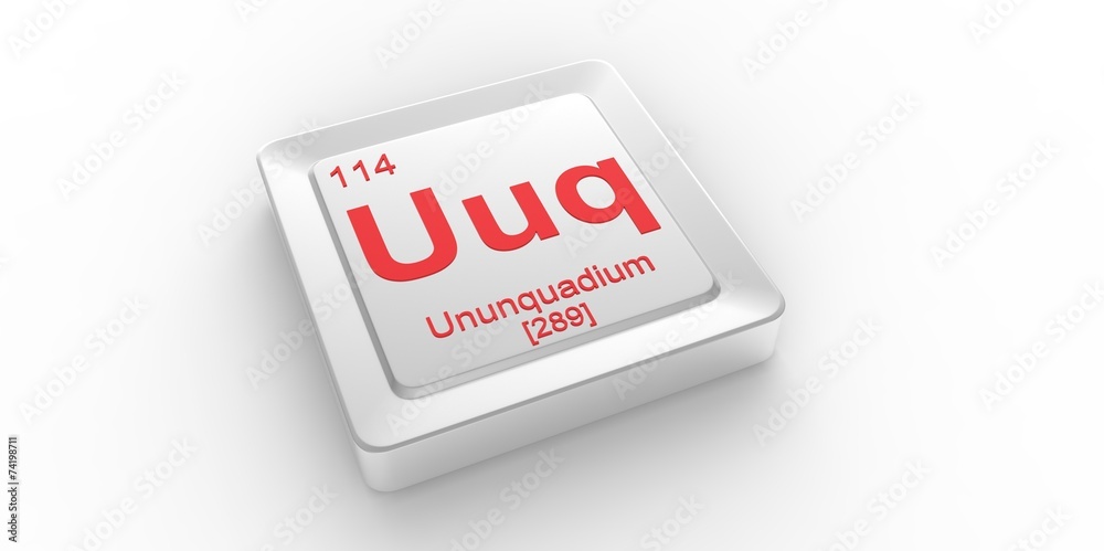 Uuq symbol114for Ununquadium chemical elem of the periodic table Uuq symbol114for Ununquadium chemical elem of the periodic table