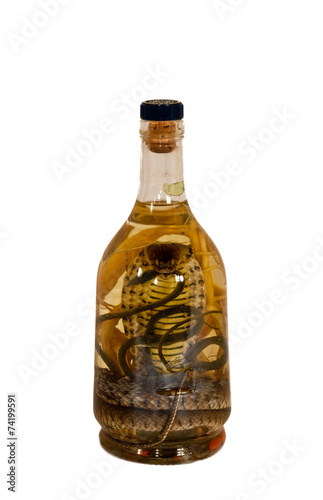 vodka with t snake in a bottle