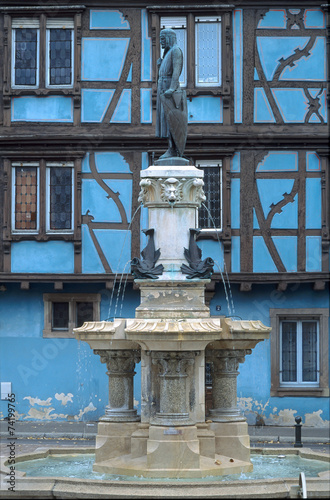 Der Rösselmann-Brunnen in Colmar, Frankreich