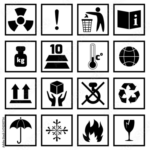 Packing Symbols Black