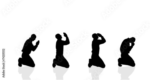 Vector silhouette of a man.