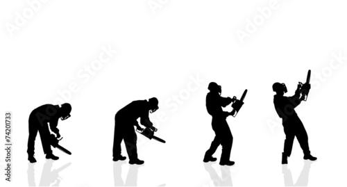 Vector silhouette of a man.