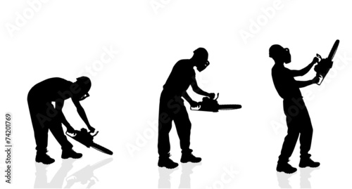 Vector silhouette of a man.