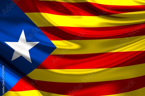 Catalan Independentist blue estelada flag. photo