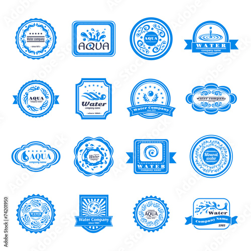 Water emblems set