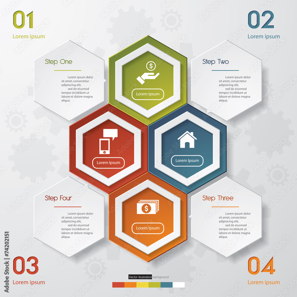 Design clean number banners template. Vector.