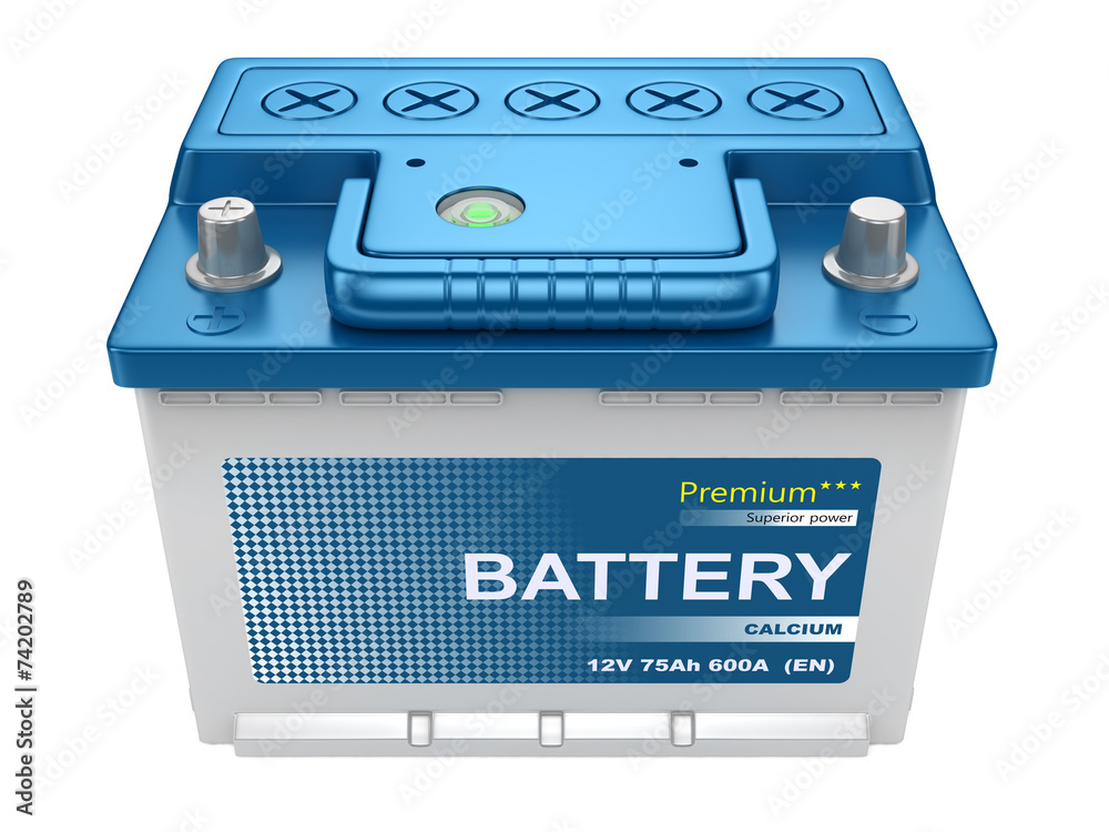 Fototapeta premium Automotive battery isolated