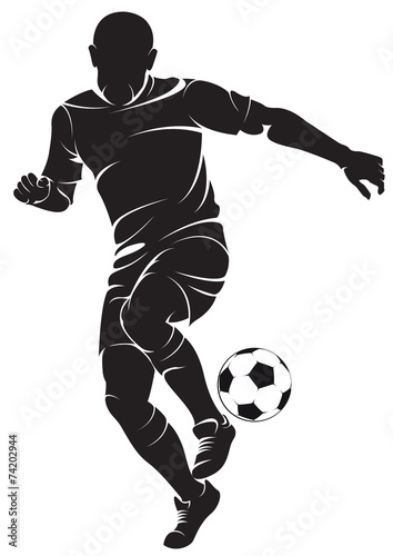 Fototapeta Naklejka Na Ścianę i Meble -  Football (soccer) player with ball