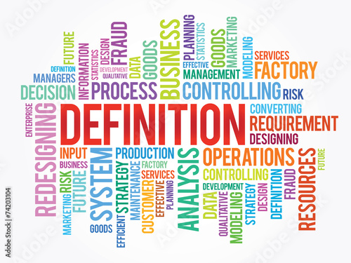 Word cloud of DEFINITION related items, vector background