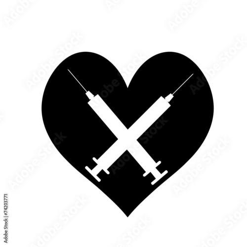 Vector image of a hypodermic syringe.