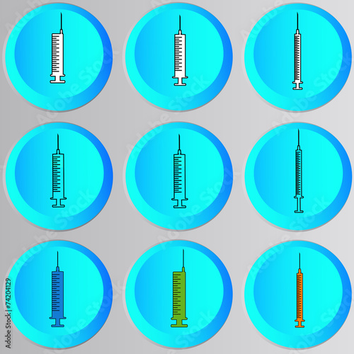 Vector image of a hypodermic syringe.