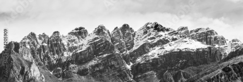 The topo of Mount Resegone after a snowfall photo