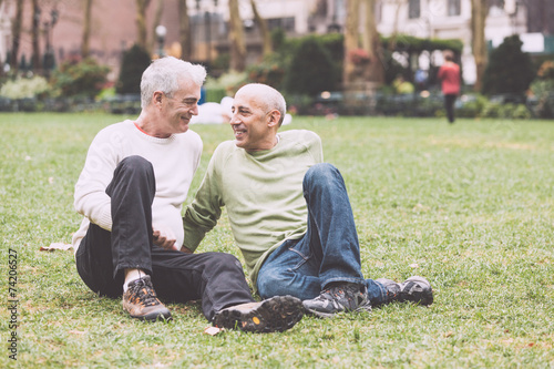 Gay Couple at Park in New York © william87